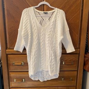 White Express Knit Sweater